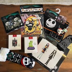 Disney Nightmare Before Christmas Sally & Jack Decoration LOT NWT